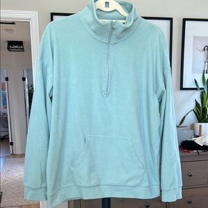 Light Blue Quarter-Zip Pullover